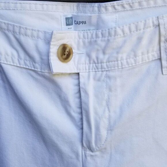 Gap Favorite Khaki White Capris Size 10 - Picture 4 of 9